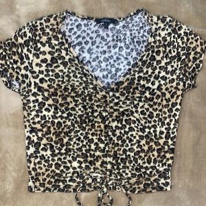 Cheetah print crop top